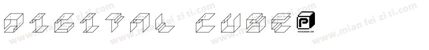 digital cube字体转换